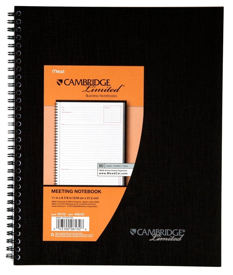Cambridge Limited Meeting Planner,Side-Bound,11 x 8 1/4, 80 Sheets, Sold as 3 Pack (06132) - Image 3